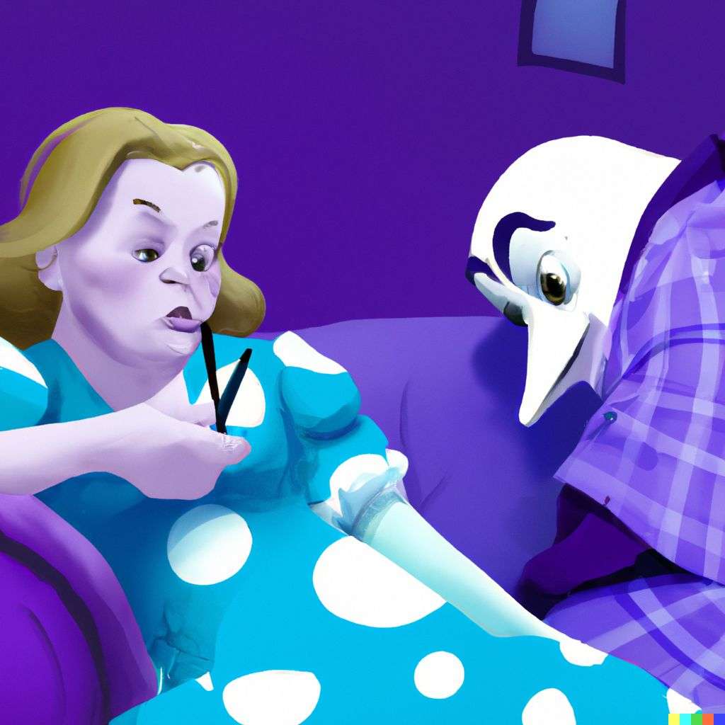 a representation of anxiety, in the style of a mid-20th century Disney cartoon